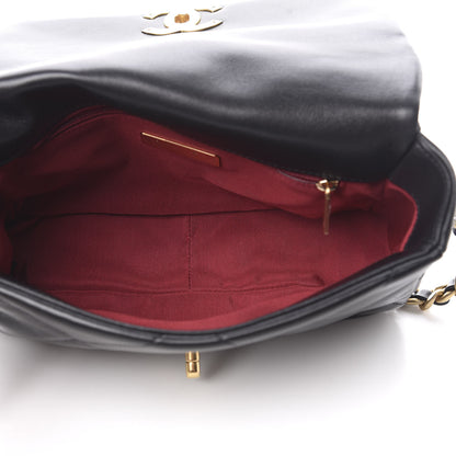 Chanel Goatskin Quilted Medium 19 Flap Black 6 of 11