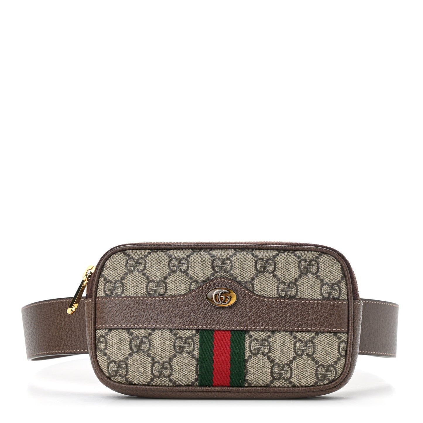 GG Supreme Monogram Ophidia Belted iPhone Case 85 34 Dark Brown
