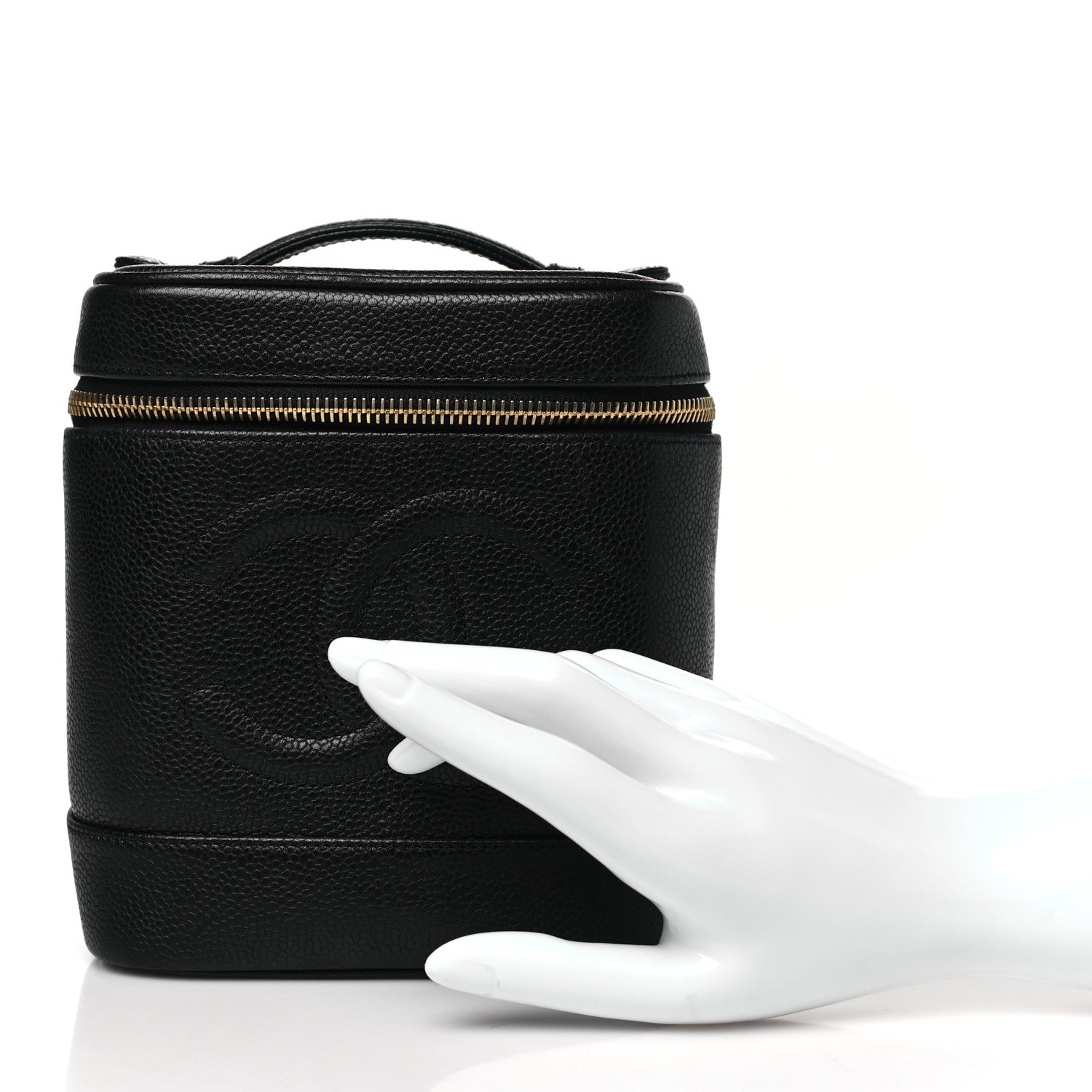 Chanel Caviar Vanity Cosmetic Case Black 2 of 11