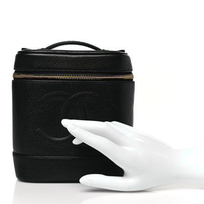 Chanel Caviar Vanity Cosmetic Case Black 2 of 11