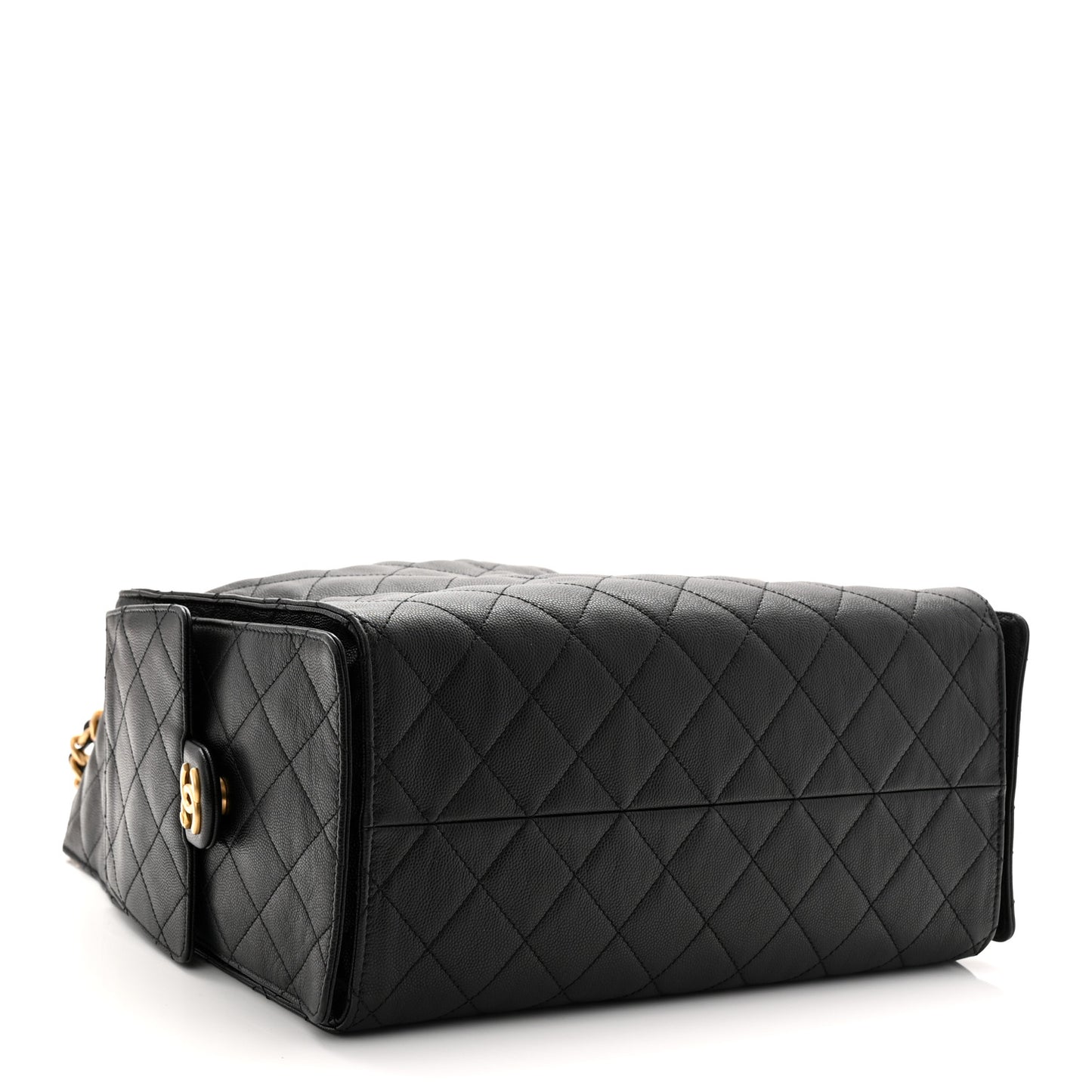 Caviar Quilted Medium Chanel 25 Handbag Black