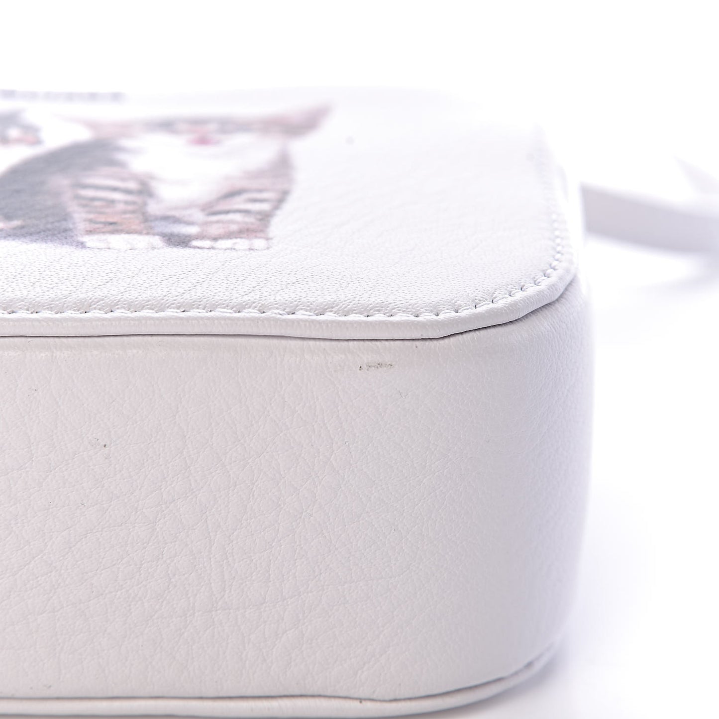 Calfskin Kittens Logo XS Everyday Camera Bag White