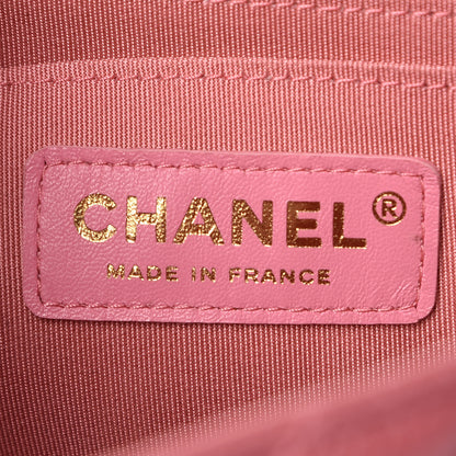 Chanel Calfskin Chevron Quilted Mini Statement Flap Pink 8 of 10