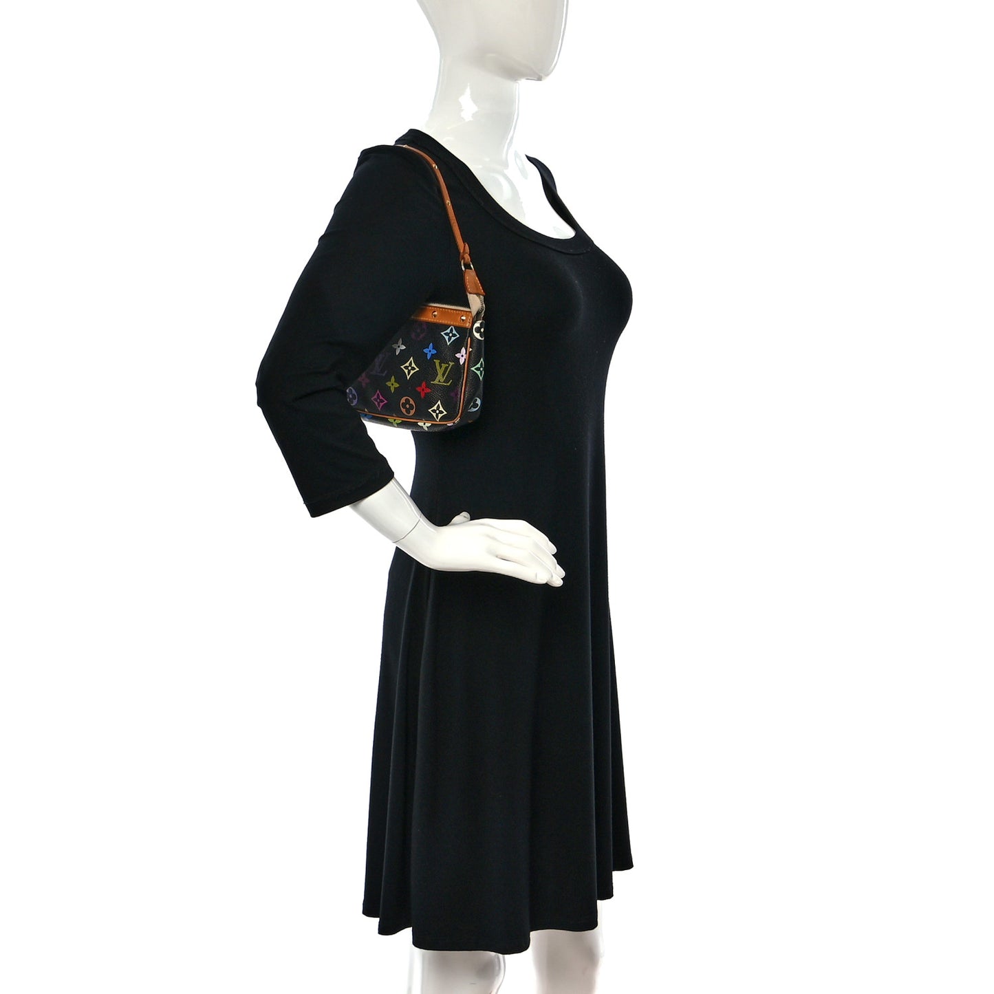 Monogram Multicolor Pochette Accessories Black