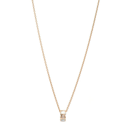 Bulgari 18K Rose Gold Diamond Mother of Pearl Serpenti Viper Pendant Necklace 1 of 5
