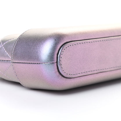 Chanel Iridescent Lambskin Calfskin Quilted Small Gabrielle Clutch With Chain Light Purple 12 of 16