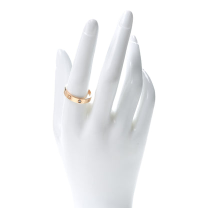 Cartier 18K Pink Gold Diamond 4mm LOVE Wedding Band Ring 60 9 2 of 4