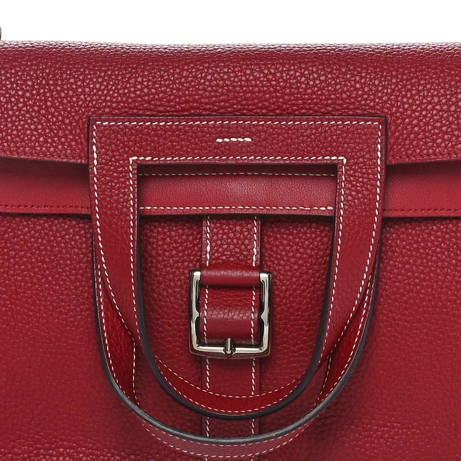 Hermes Taurillon Clemence Halzan 31 GM Rouge Grenat 8 of 10