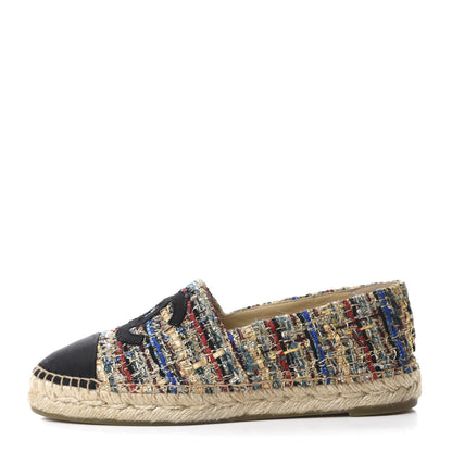 Chanel Tweed Grosgrain CC Espadrilles 36 Multicolor 1 of 11