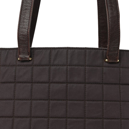 Chanel Canvas Calfskin Chocolate Bar Quilted CC Shoulder Bag Dark Brown 8 of 15