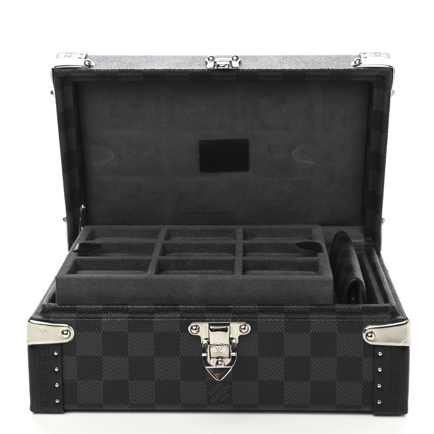 Louis Vuitton Damier Graphite Hard Sided Cufflinks Case 5 of 14