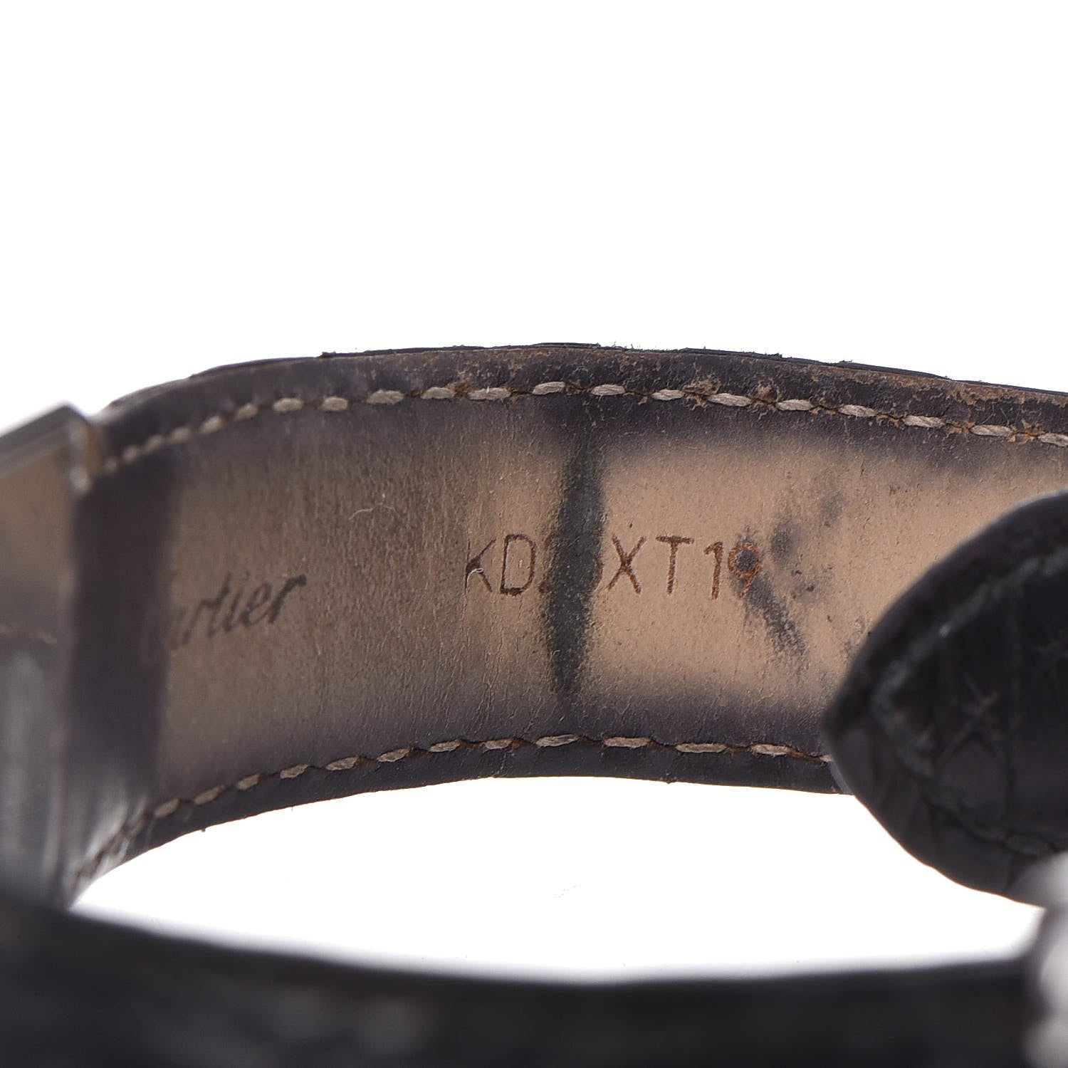 Cartier Stainless Steel Alligator 24mm Tank Solo Quartz Watch 7 of 11