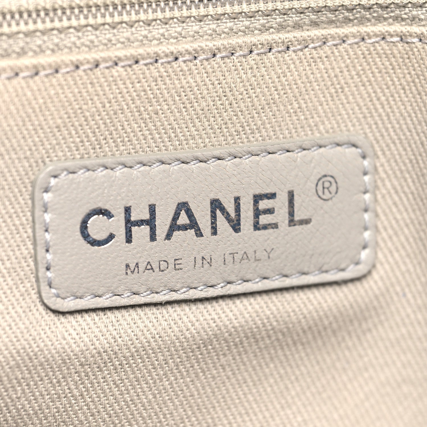 Chanel Glazed Calfskin Medium Deauville Tote Blue 6 of 15