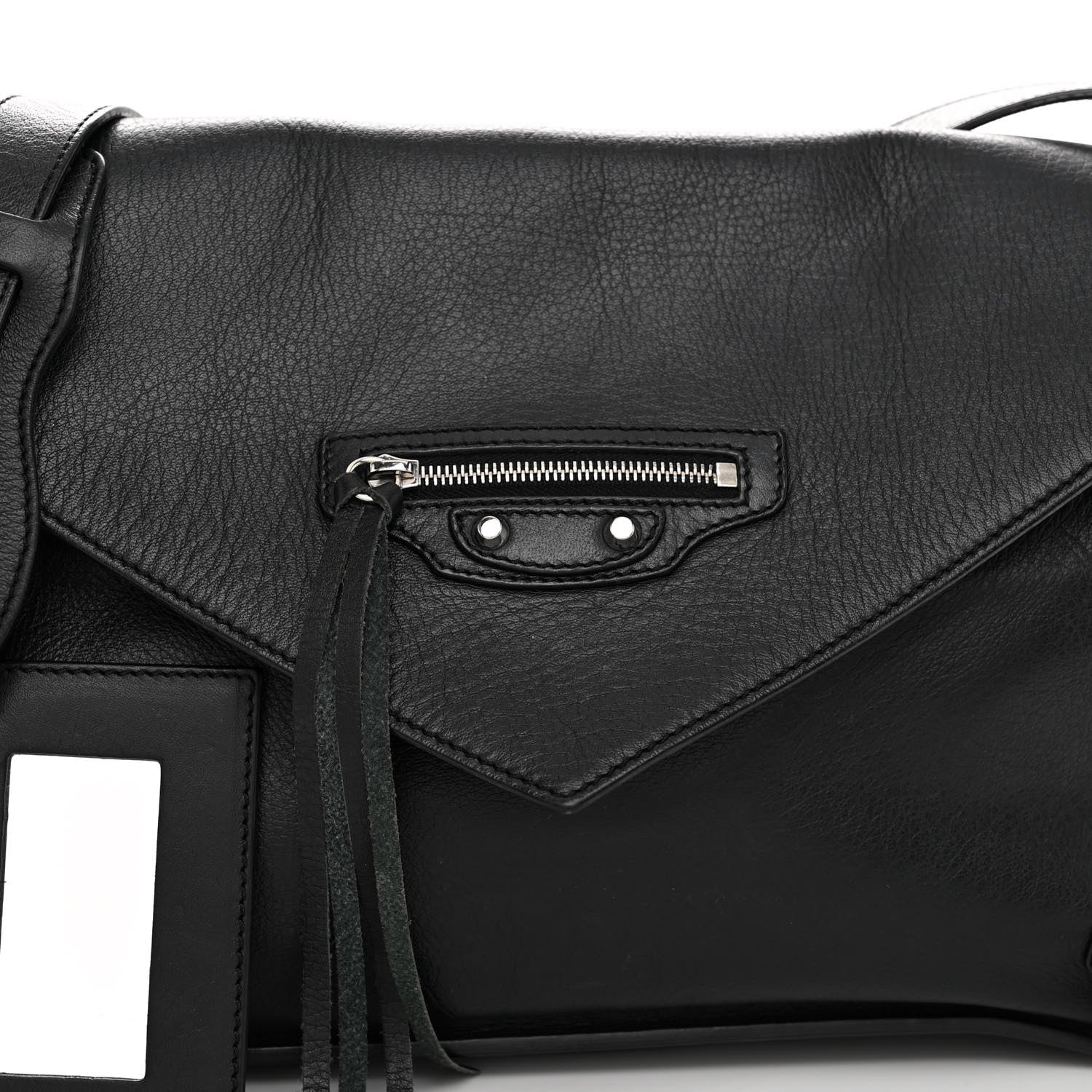 Balenciaga Calfskin Papier Sight Clutch Black 7 of 11