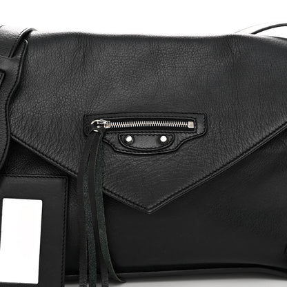Balenciaga Calfskin Papier Sight Clutch Black 7 of 11