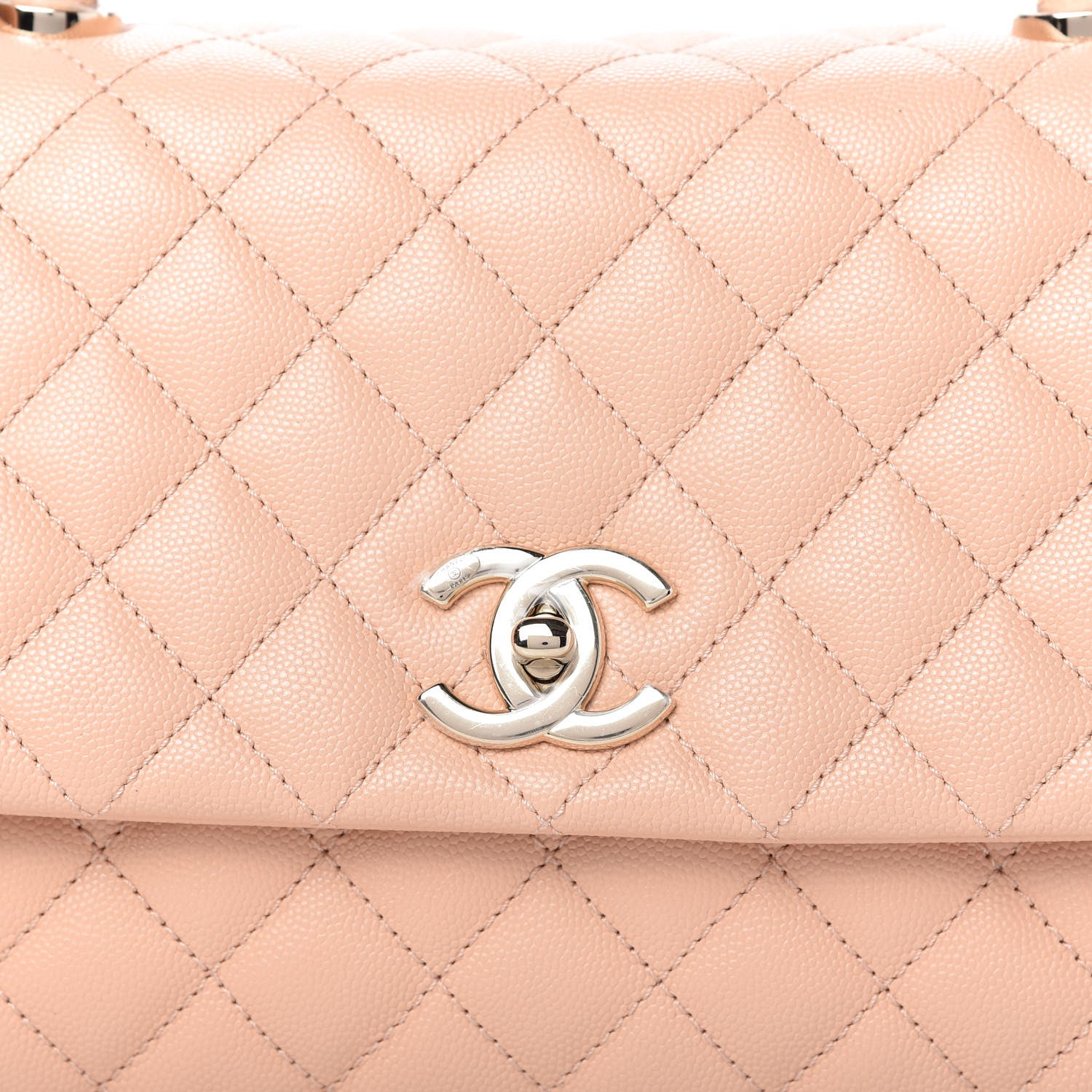 Chanel Caviar Quilted Small Coco Handle Flap Light Pink 10 of 10