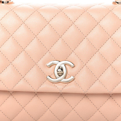 Chanel Caviar Quilted Small Coco Handle Flap Light Pink 10 of 10