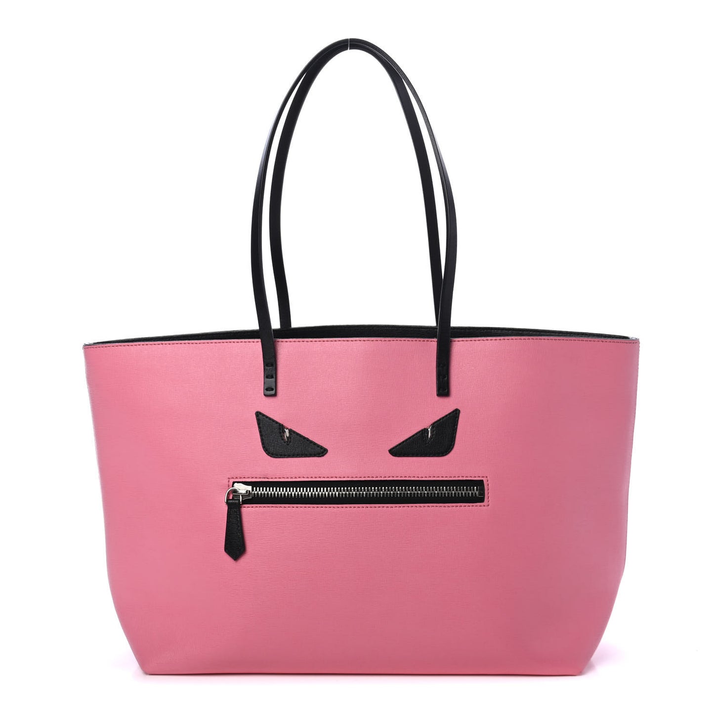 Vitello Elite Cuoio Monster Buggies Medium Roll Tote Lollypop Black