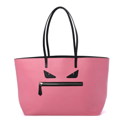 Fendi Vitello Elite Cuoio Monster Buggies Medium Roll Tote Lollypop Black 1 of 4