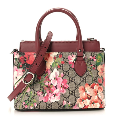 Gucci GG Supreme Monogram Blooms Mini Zip Top Tote Beige Multicolor Dry Rose 1 of 10