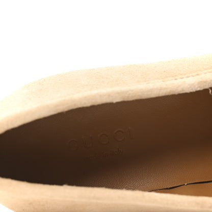 Gucci Suede Horsebit Womens Jordaan Loafers 36 Pink Sand 8 of 10