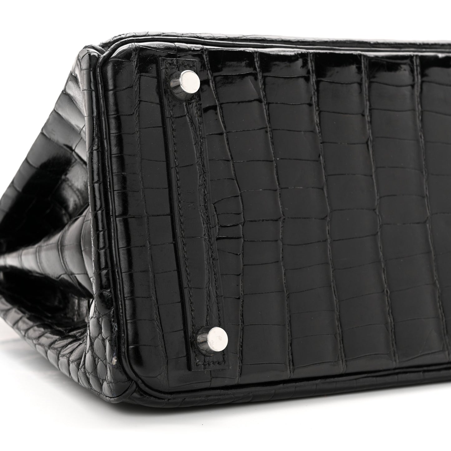 Shiny Niloticus Crocodile Birkin 30 Black