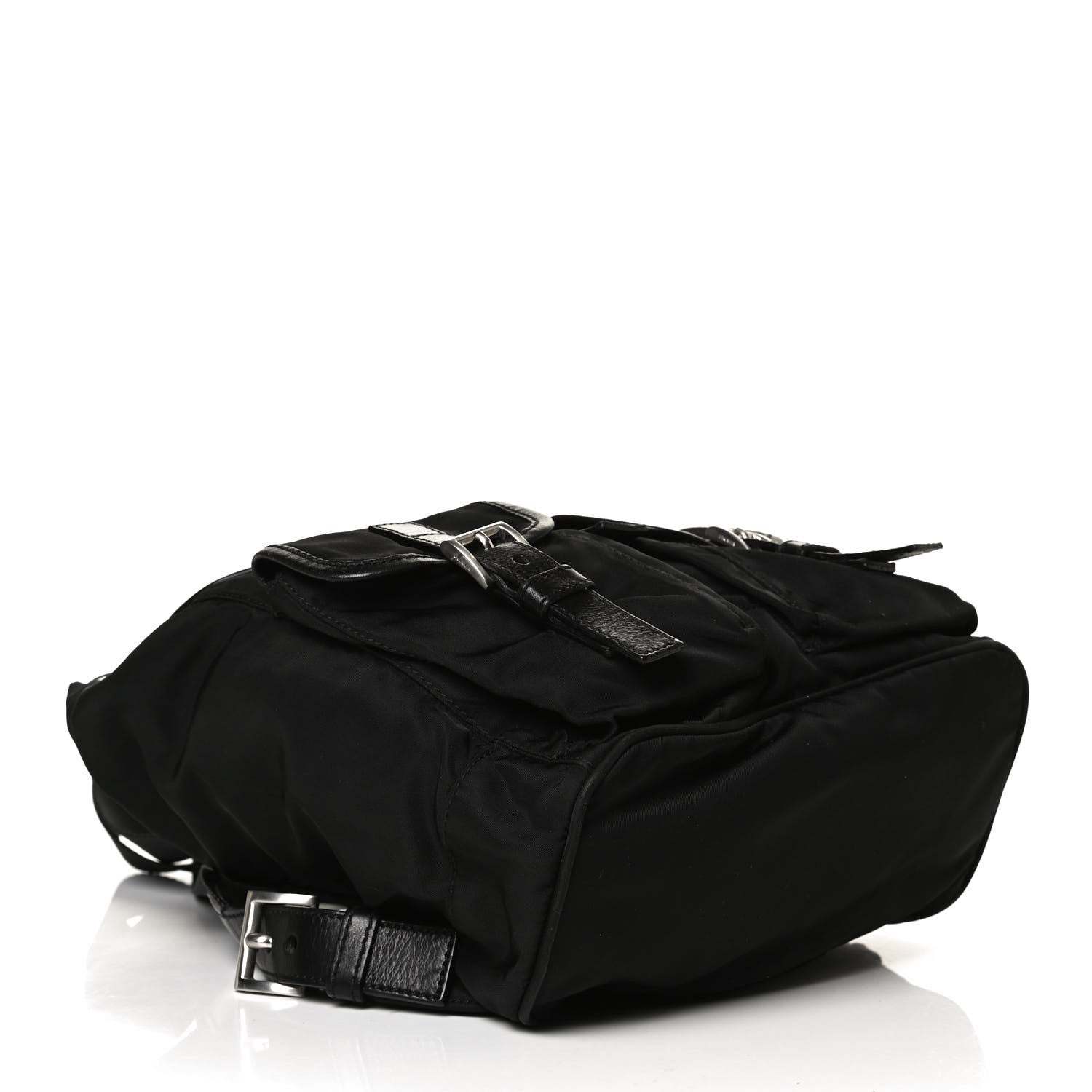 Prada Tessuto Nylon Vitello Backpack Black 4 of 16