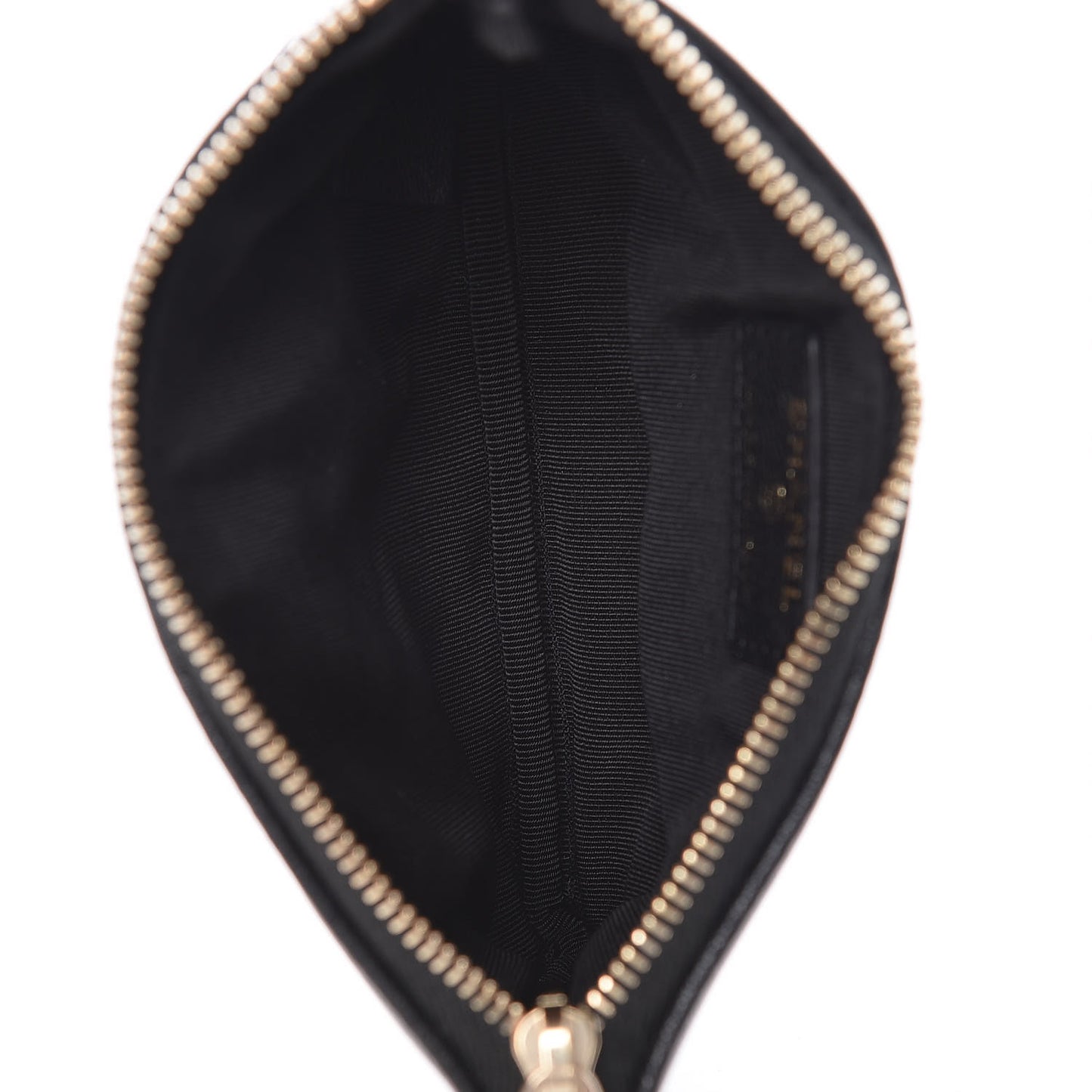 Sheepskin Quilted Small Vintage Mademoiselle Cosmetic Case Black