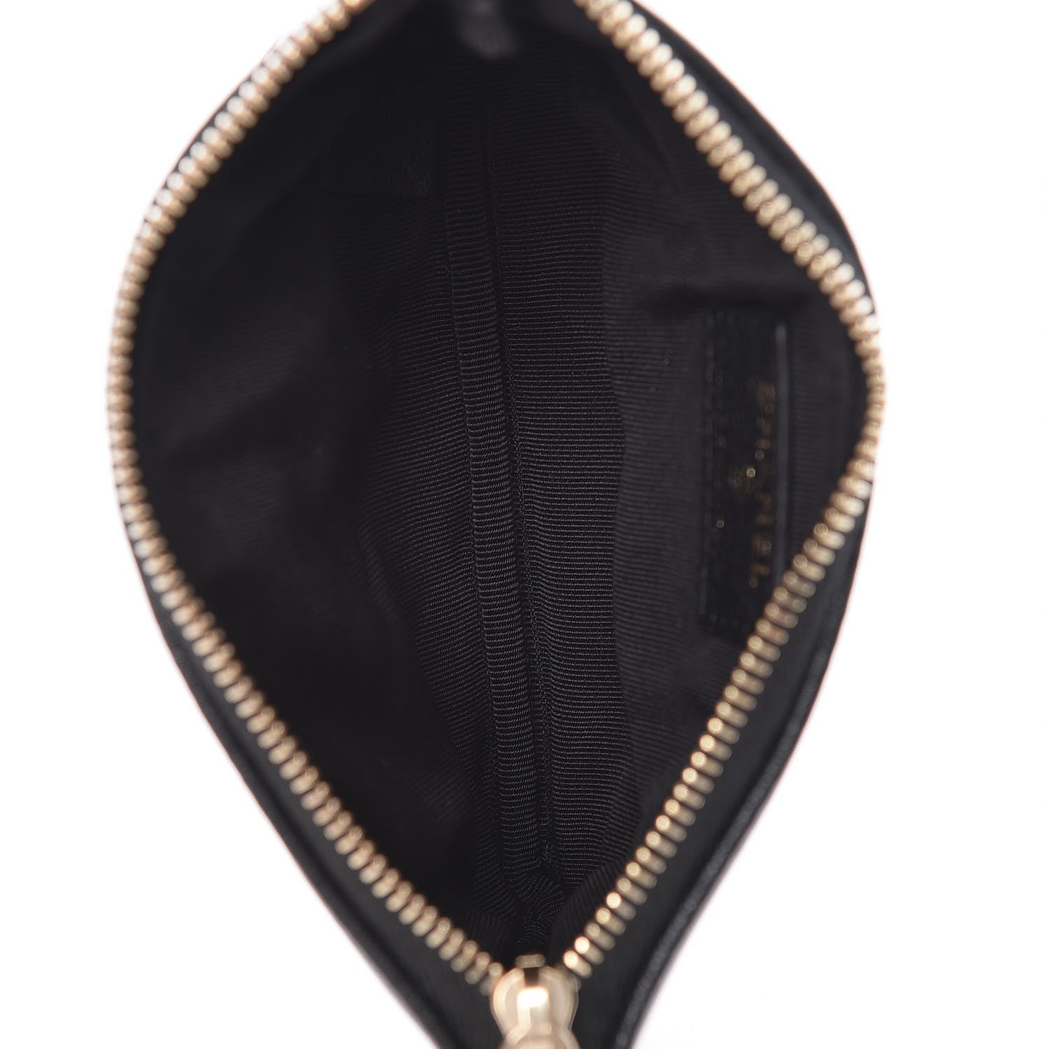 Chanel Sheepskin Quilted Small Vintage Mademoiselle Cosmetic Case Black 5 of 8