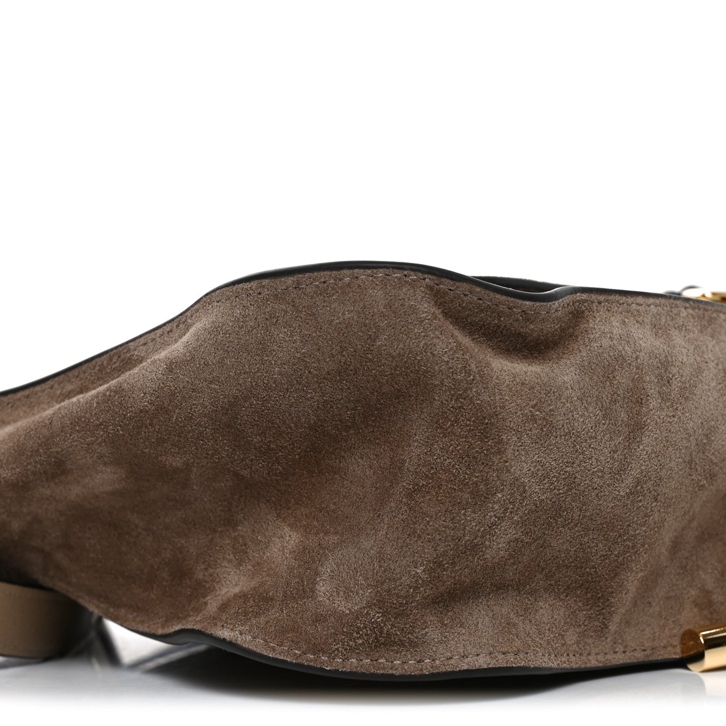Suede Calfskin Small Marcie Shoulder Bag Boyish Brown