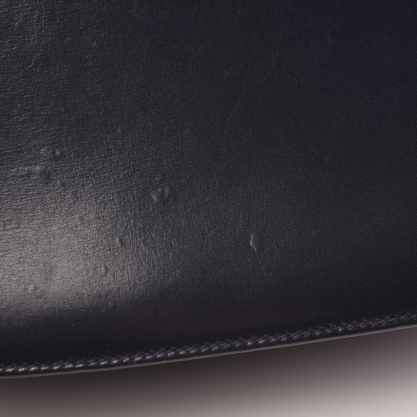 Calfskin Bamboo Top Handle Bag Navy