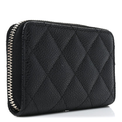 Chanel Caviar Quilted Zip Coin Purse Black 3 of 8