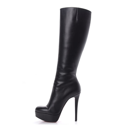 Christian Louboutin Calfskin Bianca Botta 140 Knee Boots 37 Black 1 of 10