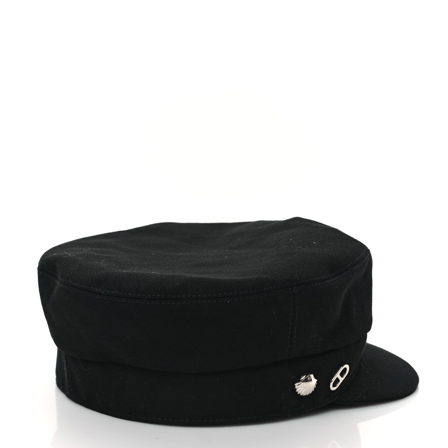 Hermes Cotton Giulietta Seashell Cap 58 Black 6 of 8