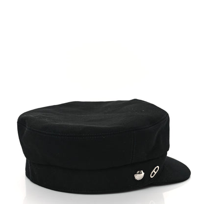 Hermes Cotton Giulietta Seashell Cap 58 Black 6 of 8