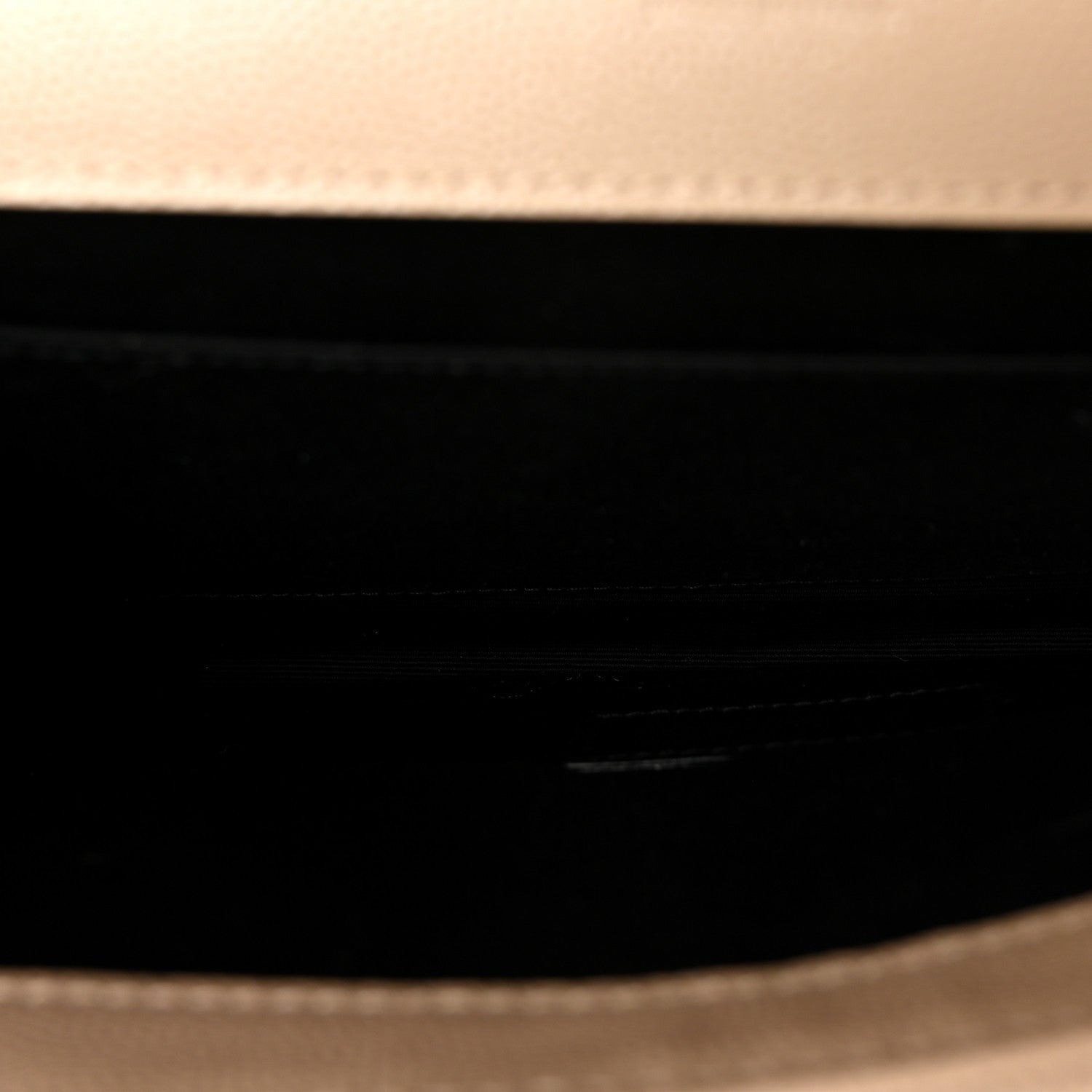 Saint Laurent Grain De Poudre Matelasse Chevron Monogram Envelope Clutch Dark Beige 5 of 7