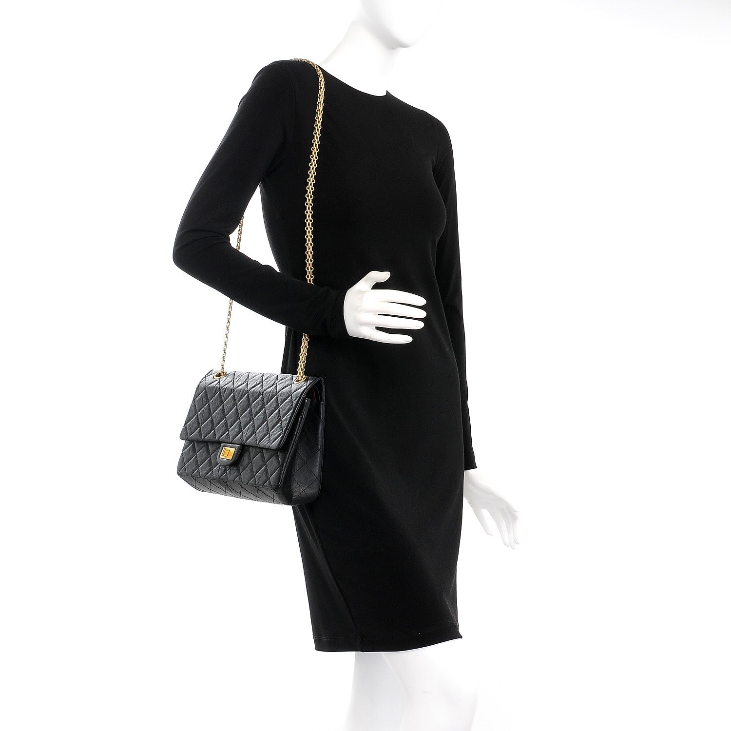 Chanel Aged Calfskin Quilted 2.55 Reissue 226 Flap Black 2 of 8