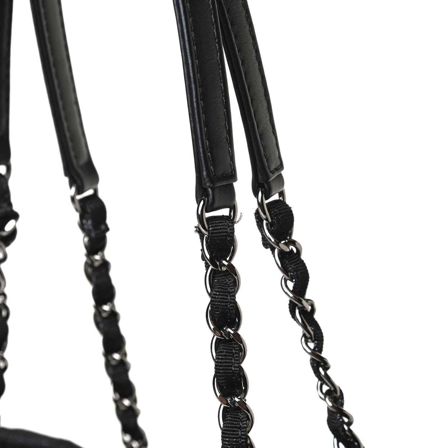 Chanel Calfskin Sequin Medium Deauville Tote Black 14 of 15
