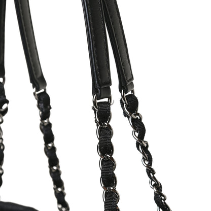 Chanel Calfskin Sequin Medium Deauville Tote Black 14 of 15