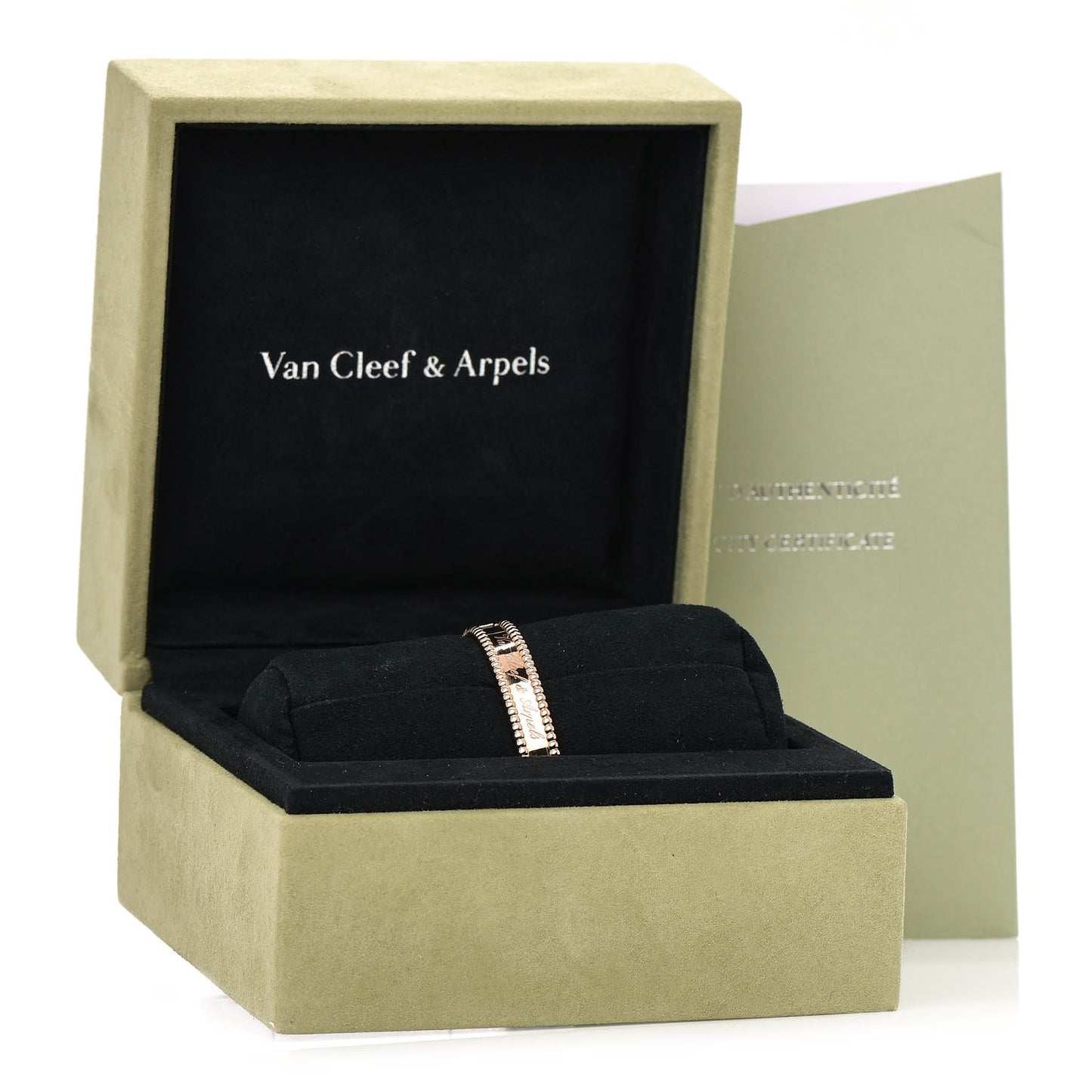 18K Rose Gold Perlee Signature Bangle Bracelet S