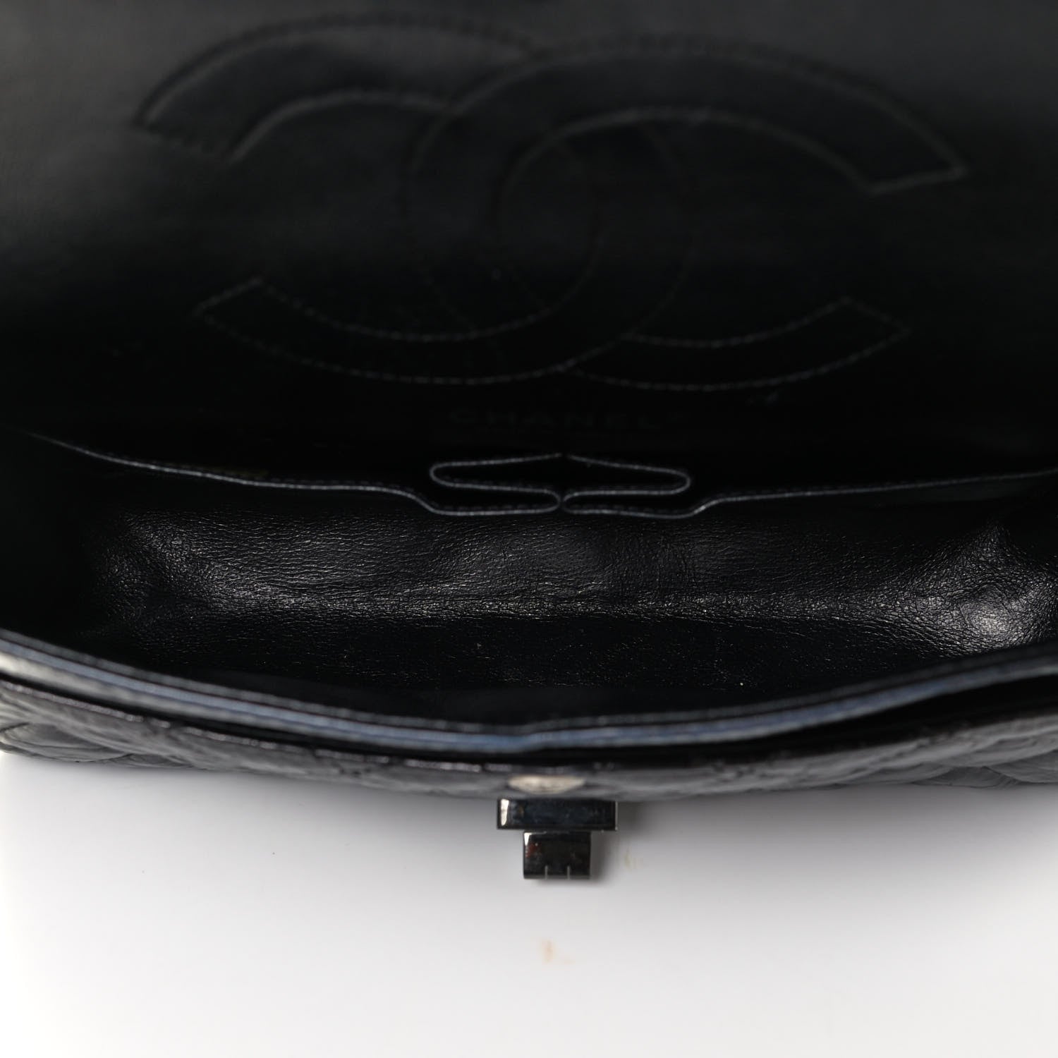 Chanel Glazed Aged Calfskin Quilted 2.55 Reissue 225 Flap So Black 4 of 7
