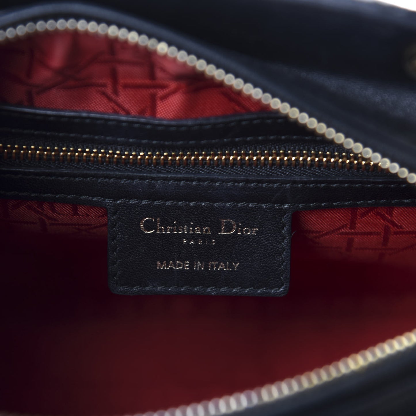 Lambskin Cannage Medium Lady Dior Black