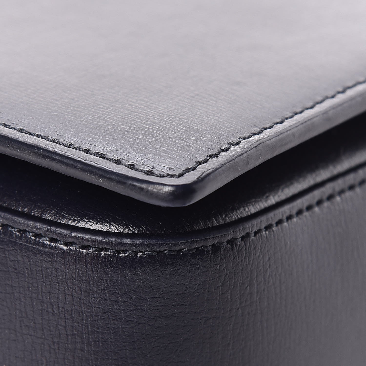 Saint Laurent Calfskin Medium Bellechasse Satchel Navy 12 of 13