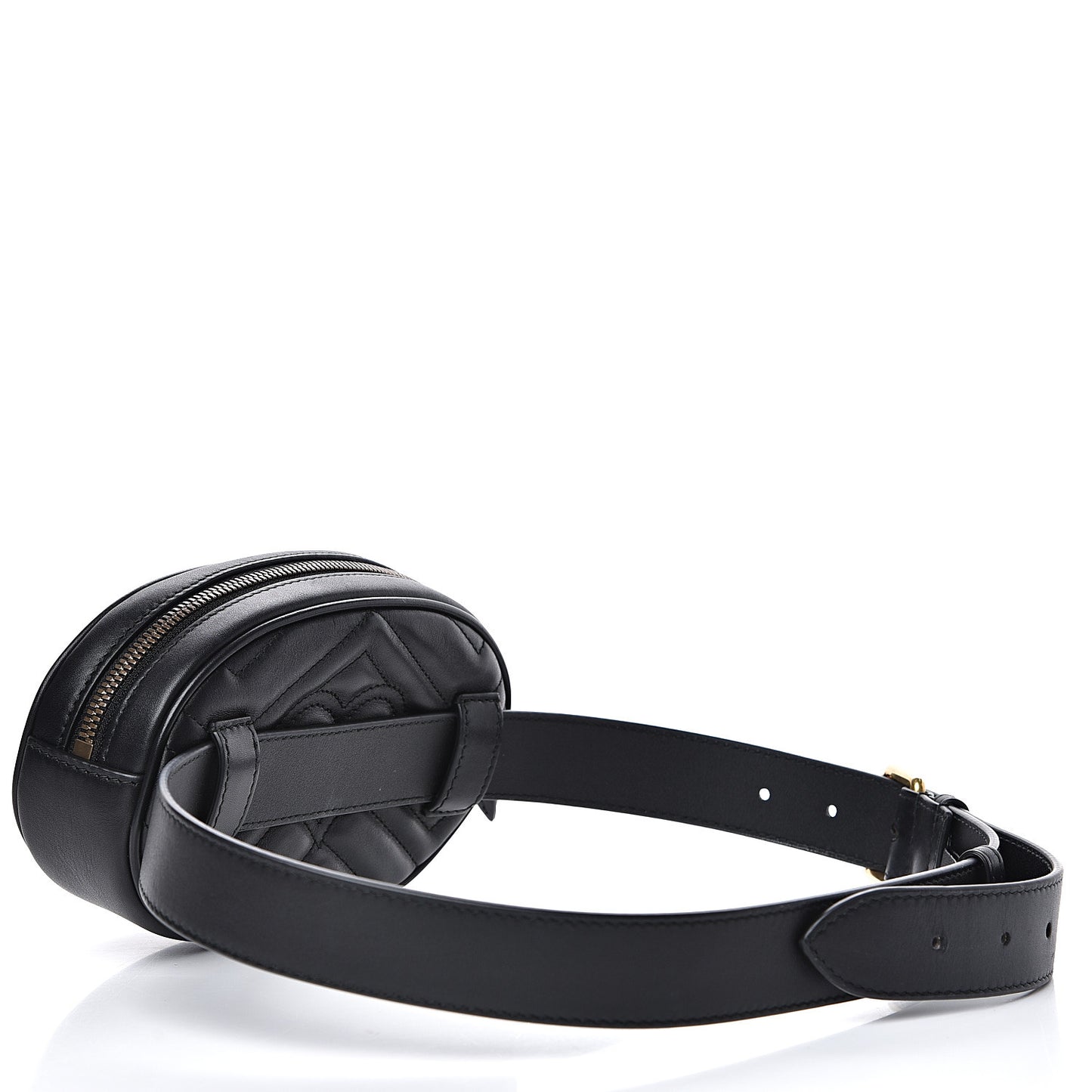 Calfskin Matelasse GG Marmont Belt Bag 85 34 Black