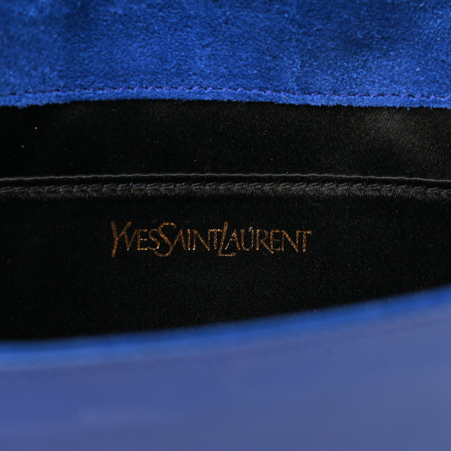 Patent Calfskin Monogram Large Belle De Jour Clutch Royal Blue