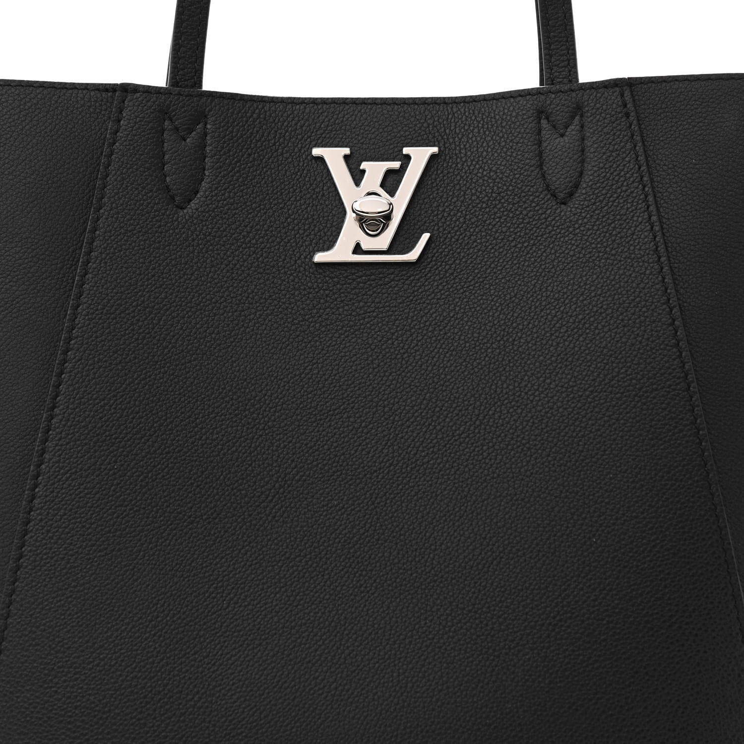 Louis Vuitton Calfskin Lockme Cabas Black Black 9 of 11