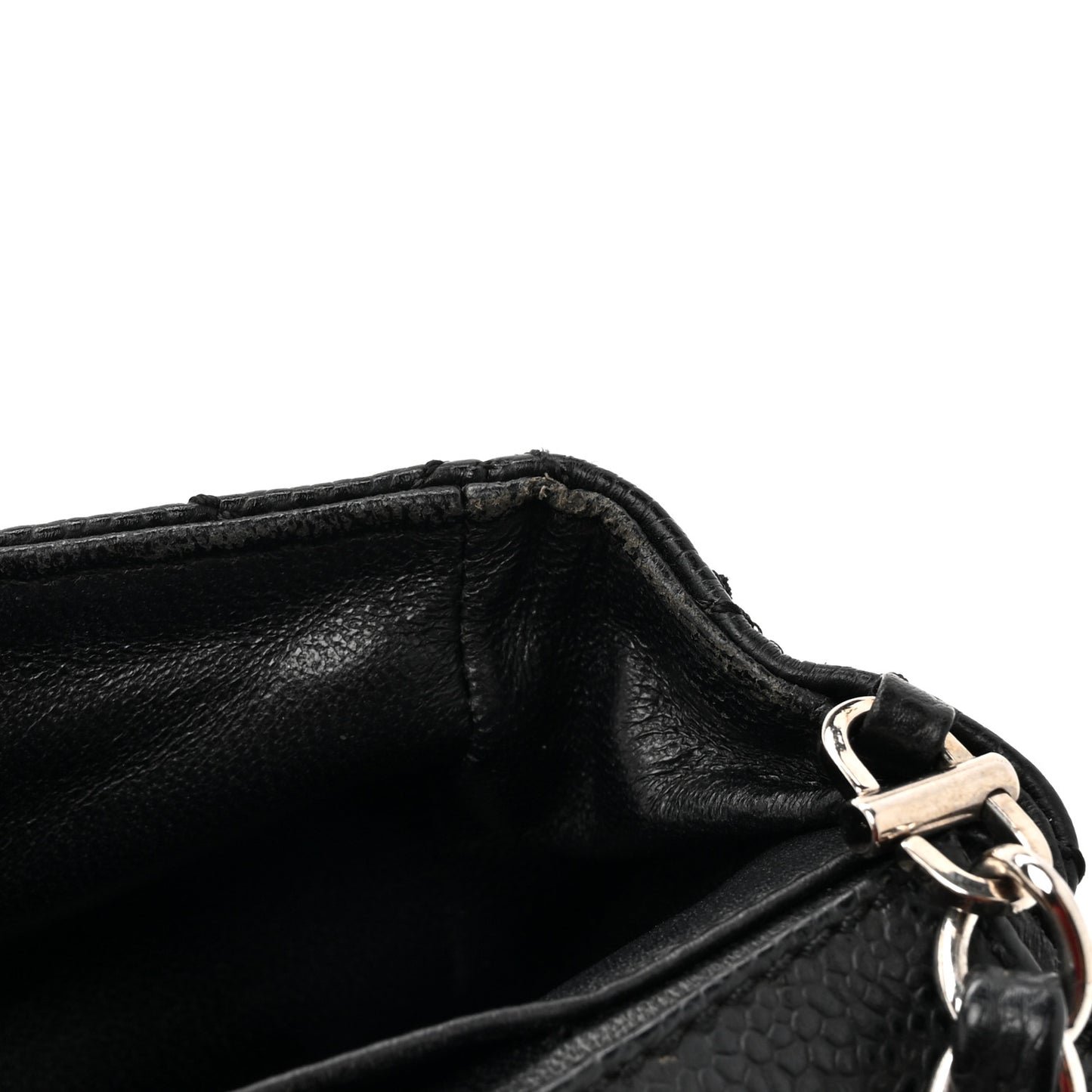 Caviar Quilted East West Flap Black