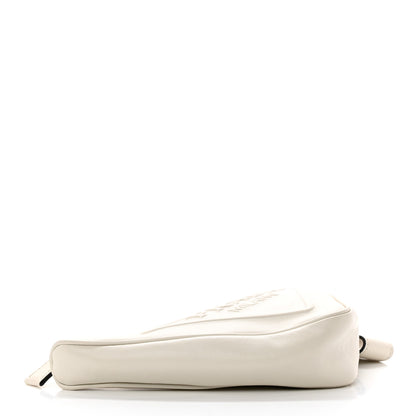 Prada Grace Lux Triangle Logo Embossed Triangle Wristlet Pouch White 4 of 9