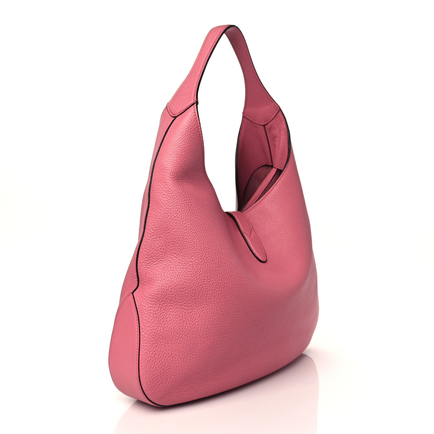 Soft Grained Calfskin Large Jackie Hobo Glossy Pink