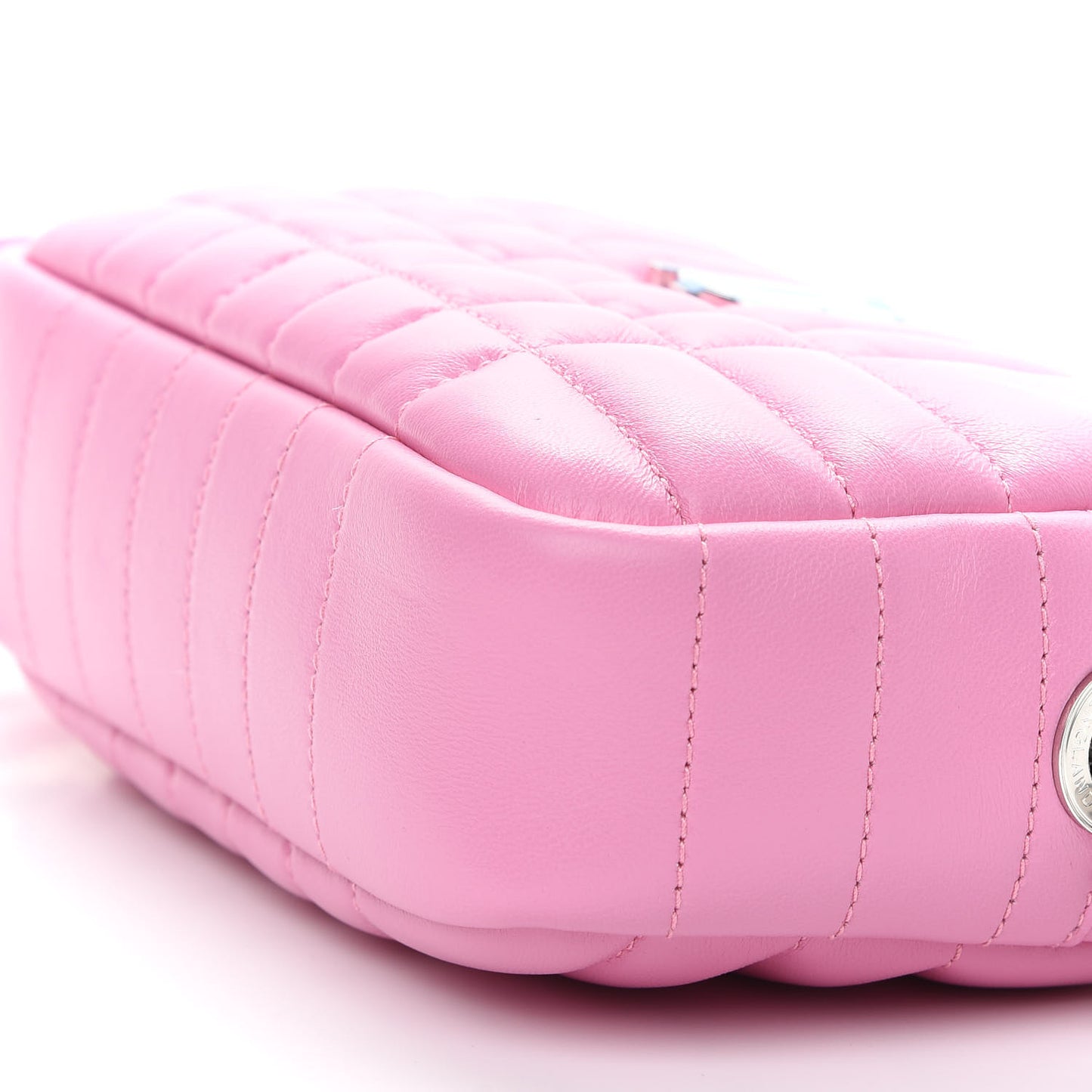 Lambskin Quilted Mini Lola Camera Bag Primrose Pink